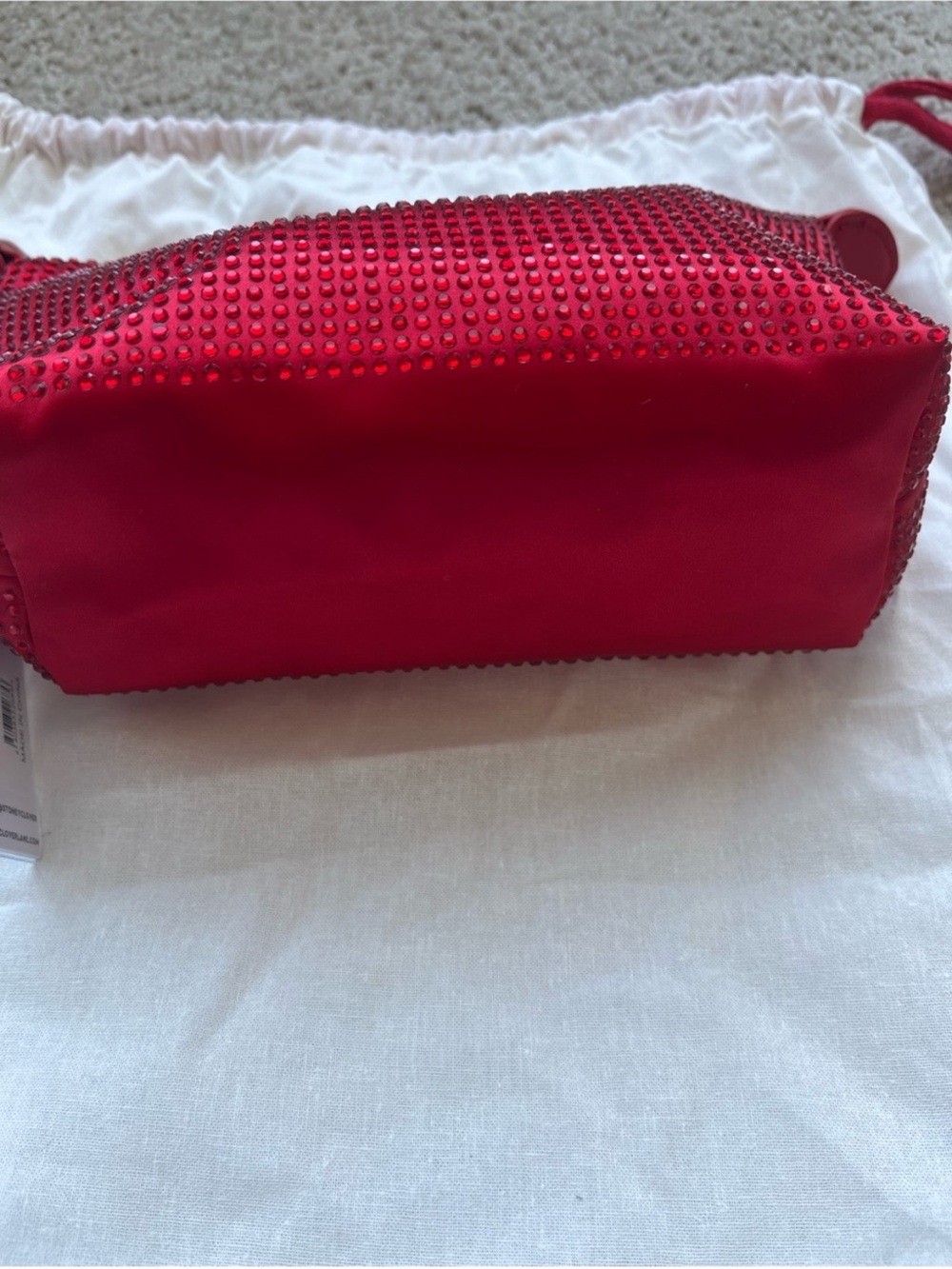 NWT stoney clover lane red Crystal-Embellished Cosmetic Pouch - Picture 3 of 7